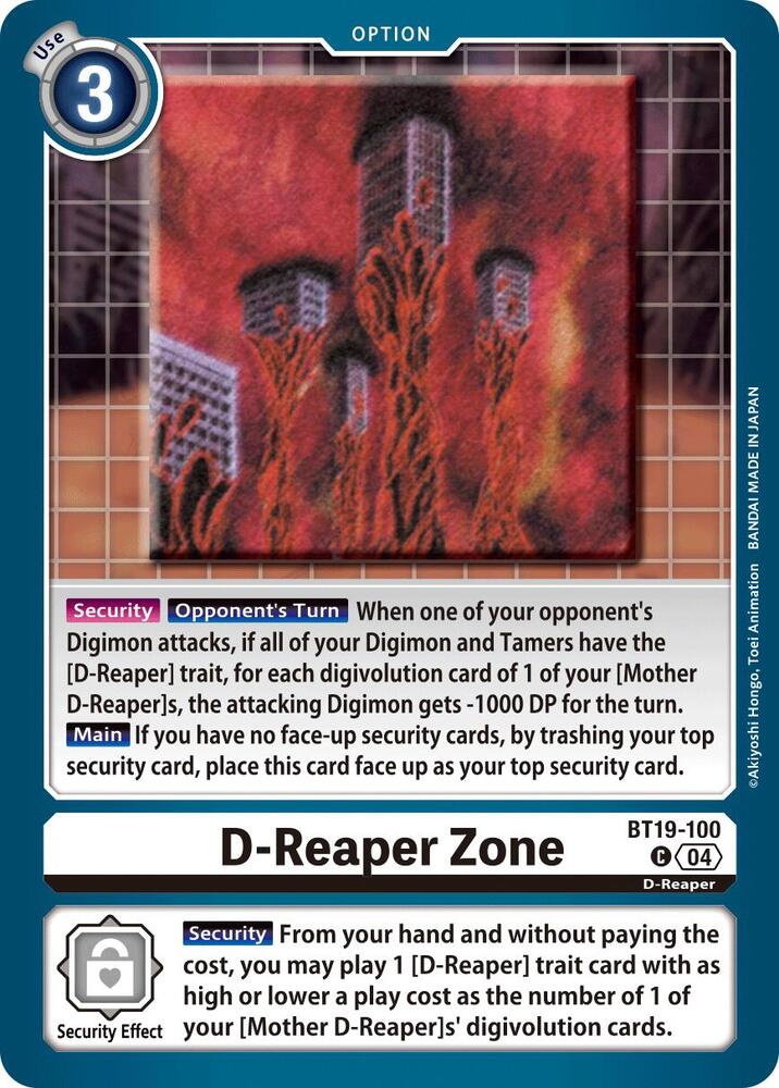 D-Reaper Zone - Release Special Booster 2.5 BT19-100