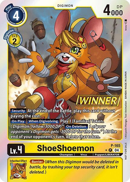 ShoeShoemon (Store Tournament 2025 Vol.1 Winner Pack) - Digimon Promotion Cards (D-PR)