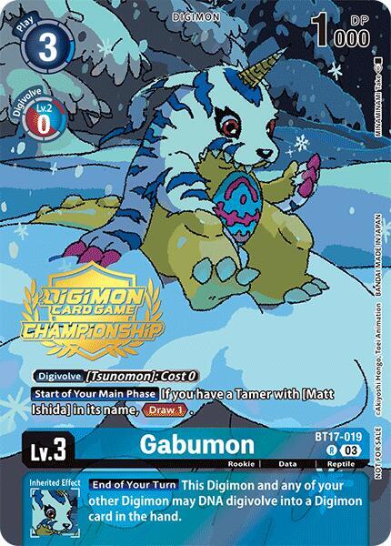 Gabumon (Championship 2024 Tamers Pack) - Secret Crisis (BT-17)