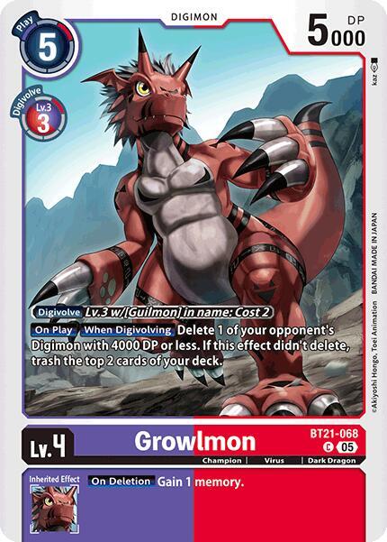 Growlmon - World Convergence (BT21)