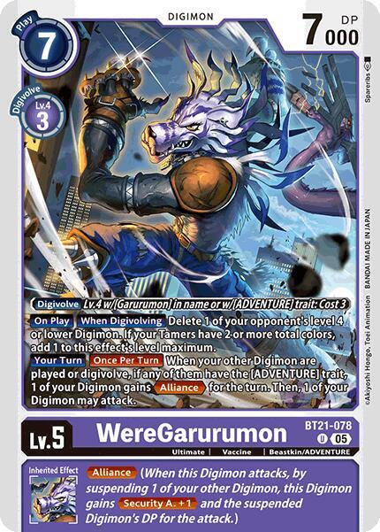 WereGarurumon - World Convergence (BT21)
