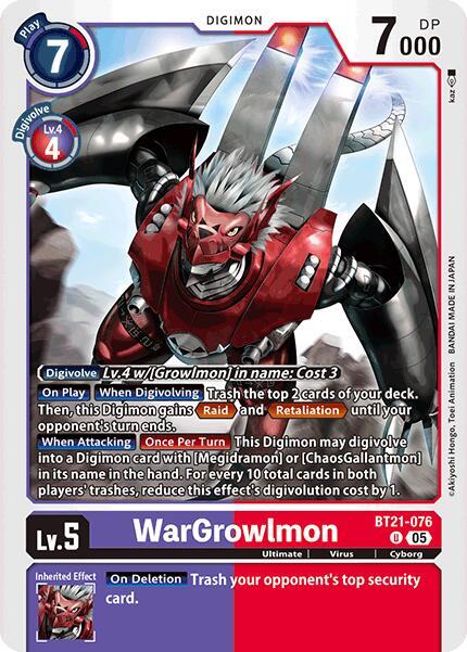 WarGrowlmon - World Convergence (BT21)