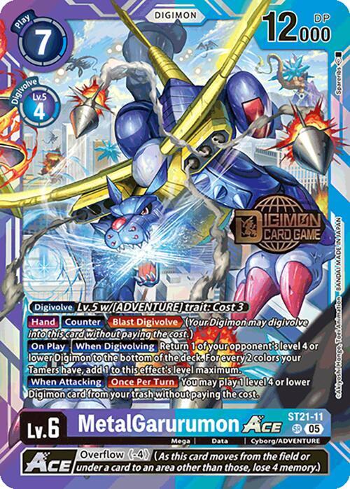 MetalGarurumon ACE - Starter Deck 21: Hero of Hope Release Event Cards (ST-21_PR)
