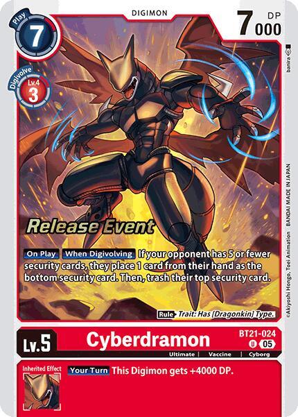 Cyberdramon - World Convergence Release Event Cards (BT-21_PR)