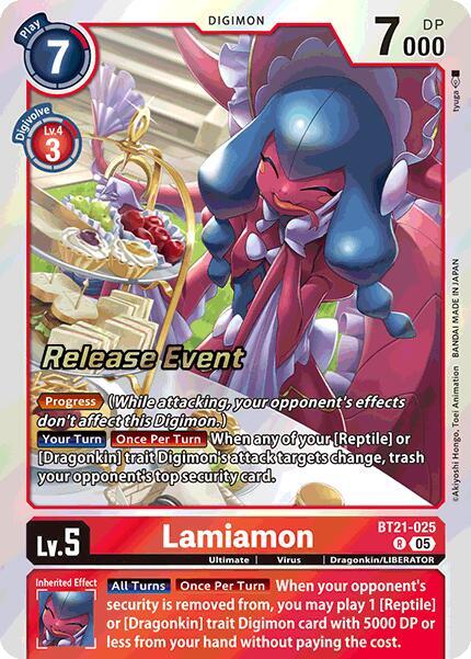 Lamiamon - World Convergence Release Event Cards (BT-21_PR)
