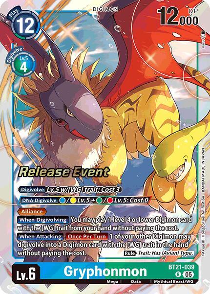 Gryphonmon - World Convergence Release Event Cards (BT-21_PR)