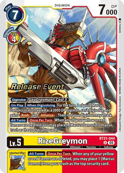 RizeGreymon - World Convergence Release Event Cards (BT21_PR)