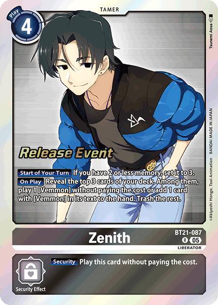 Zenith - World Convergence Release Event Cards (BT-21_PR)