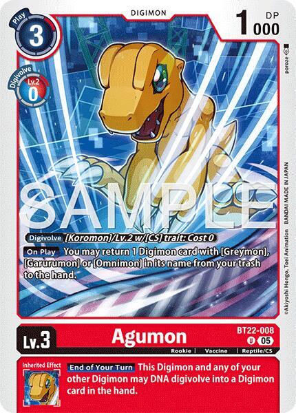 Agumon - Cyber Eden (BT22)