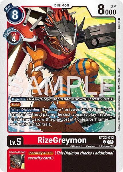 RizeGreymon - Cyber Eden (BT22)