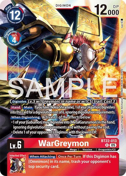 WarGreymon - Cyber Eden (BT22)
