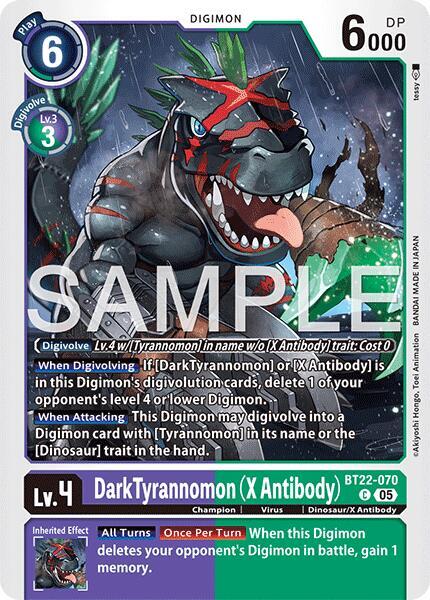 Dark Tyrannomon (X Antibody) - Cyber Eden (BT22)