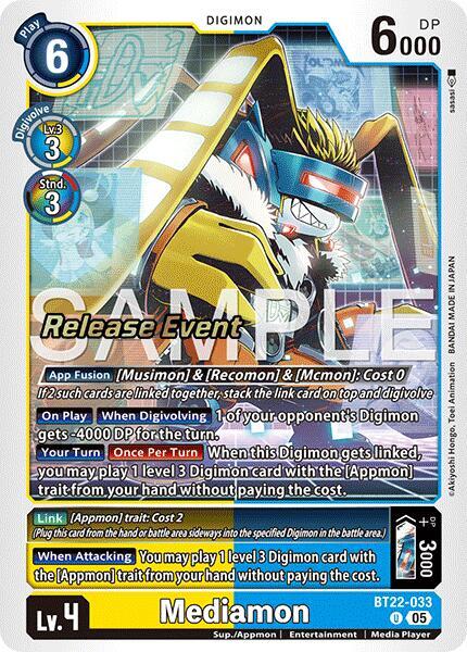Mediamon - Cyber Eden Release Event Cards (BT22_RE)