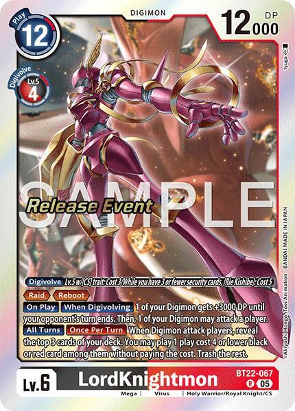 LordKnightmon - Cyber Eden Release Event Cards (BT22_RE)