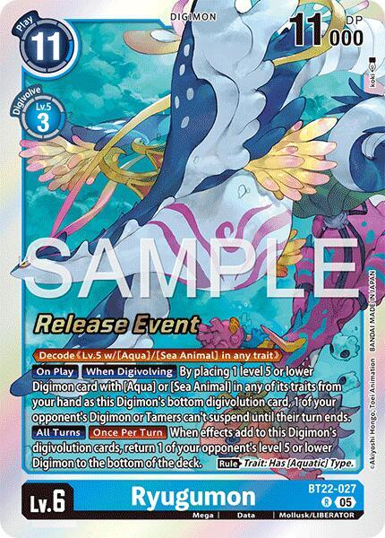 Ryugumon - Cyber Eden Release Event Cards (BT22_RE)