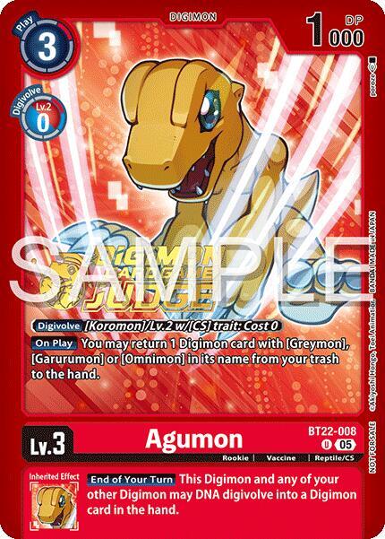 Agumon (Judge Pack 2025 Wave 2) - Cyber Eden (BT-22)