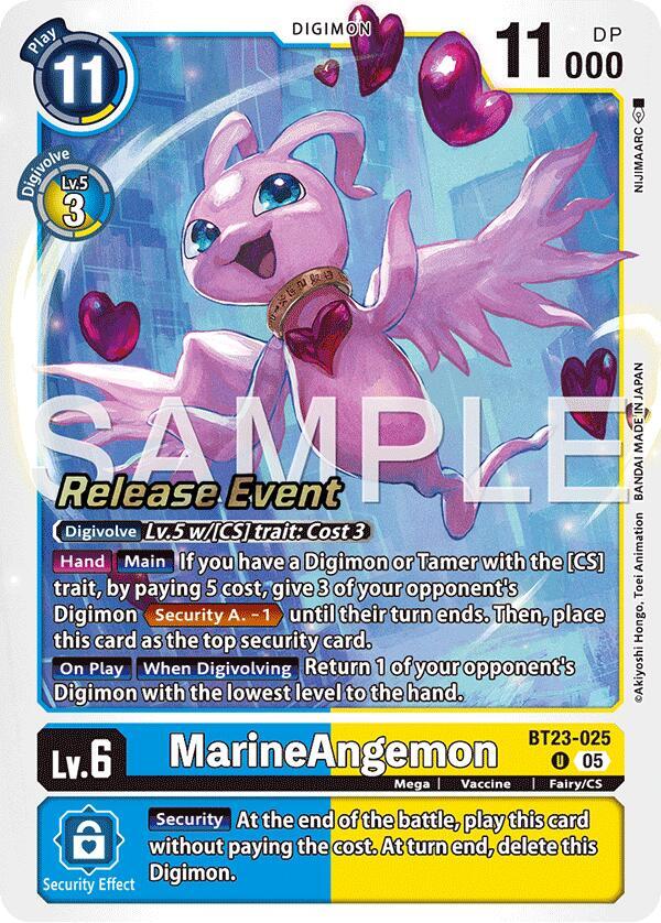 Marine Angemon - Hackers' Slumber Release Event Cards (BT-23_PR)