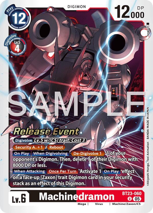 Machinedramon - Hackers' Slumber Release Event Cards (BT-23_PR)