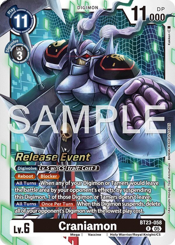Craniamon - Hackers' Slumber Release Event Cards (BT-23_PR)