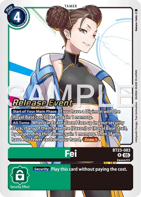 Fei - Hackers' Slumber Release Event Cards (BT-23_PR)