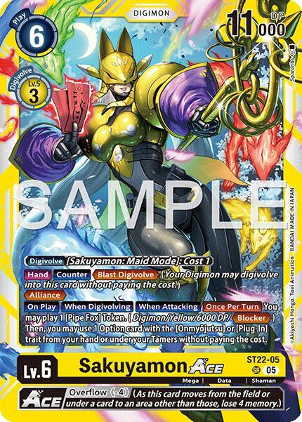 Sakuyamon ACE - Starter Deck 22: Amethyst Mandala Advanced Deck Set (ST-22)