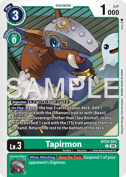 Tapirmon - Time Stranger (BT-24)
