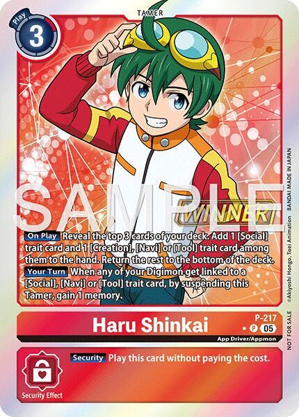 Haru Shinkai (Official Store Tournament 2026 Vol. 1 Winner) - Digimon Promotion Cards (D-PR)