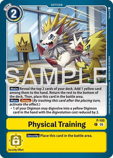 Physical Training (P-105) (Alternate Art) - Starter Deck 22: Amethyst Mandala Advanced Deck Set (ST-22)