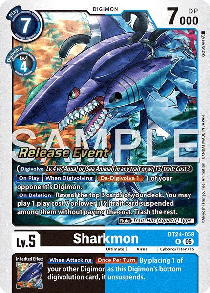 Sharkmon - Time Stranger Release Events Cards