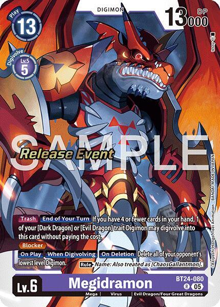 Megidramon - Time Stranger Release Event Cards (BT-24_PR)