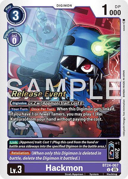 Hackmon - Time Stranger Release Event Cards (BT-24_PR)