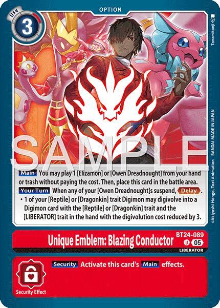 Unique Emblem: Blazing Conductor - Time Stranger (BT-24)