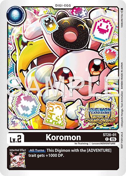 Koromon (World Championship 26–27 Regionals Season 1) - Starter Deck 20: Protector of Light (ST-20)