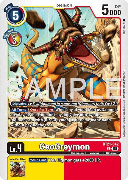GeoGreymon - BT21-042 (Reprint) - Advanced Booster Digimon Generation (AD-01)