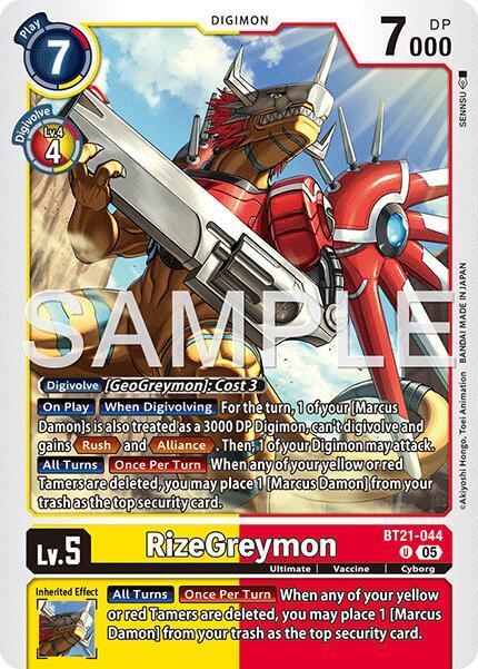 RizeGreymon - BT21-044 (Reprint) - Advanced Booster Digimon Generation (AD-01)