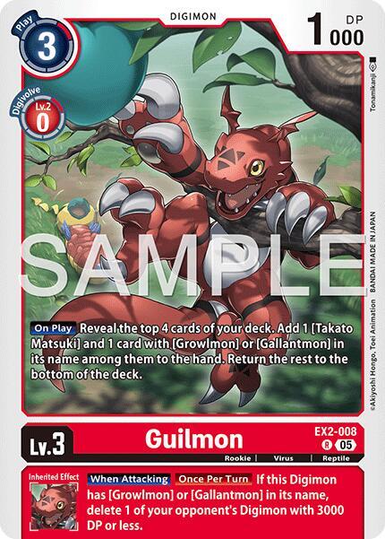Guilmon - EX2-008 (Reprint) - Advanced Booster Digimon Generation (AD-01)