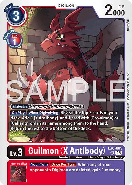 Guilmon (X Antibody) (Reprint) - Advanced Booster Digimon Generation (AD-01)