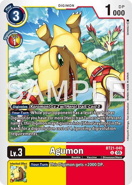 Agumon - BT21-040 (Reprint) - Advanced Booster Digimon Generation (AD-01)