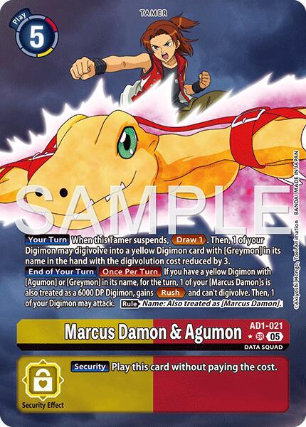 Marcus Damon & Agumon (Alternate Art) - Advanced Booster Digimon Generation (AD-01)