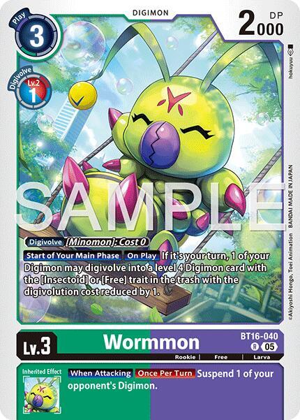 Wormmon - BT16-040 (Reprint) - Advanced Booster Digimon Generation (AD-01)