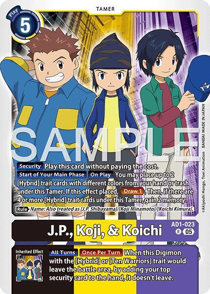 J.P., Koji, & Koichi - Advanced Booster Digimon Generation (AD-01)