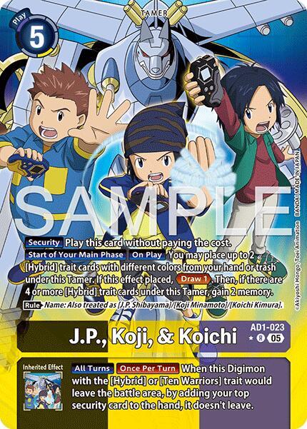 J.P., Koji, & Koichi (Alternate Art) - Advanced Booster Digimon Generation (AD-01)