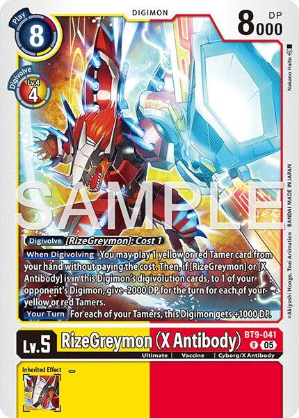 RizeGreymon (X Antibody) (Reprint) - Advanced Booster Digimon Generation (AD-01)