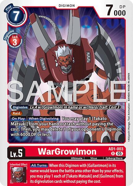 WarGrowlmon - AD1-003 - Advanced Booster Digimon Generation (AD-01)