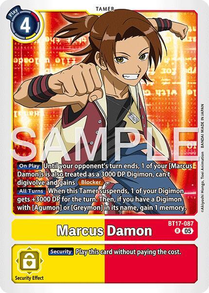 Marcus Damon - BT17-087 (Reprint) - Advanced Booster Digimon Generation (AD-01)