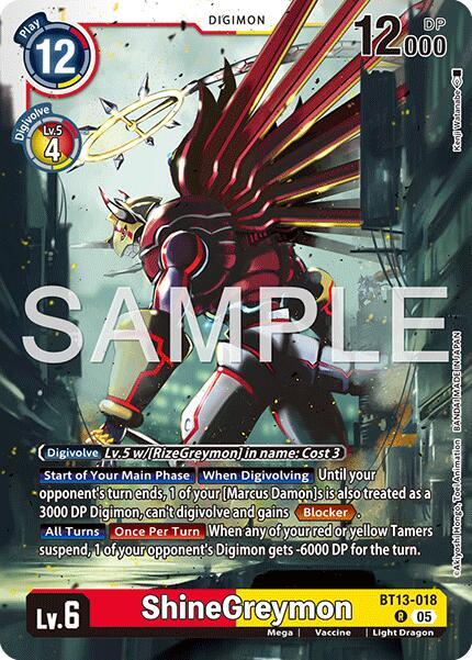 ShineGreymon - BT13-018 (Reprint) - Advanced Booster Digimon Generation (AD-01)