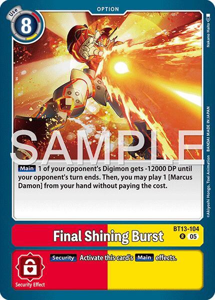 Final Shining Burst (Reprint) - Advanced Booster Digimon Generation (AD-01)
