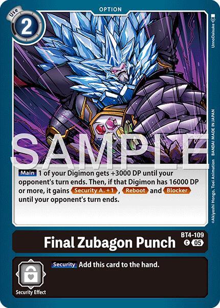 Final Zubagon Punch (Reprint) - Advanced Booster Digimon Generation (AD-01)