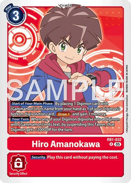 Hiro Amanokawa - RB1-032 (Reprint) - Advanced Booster Digimon Generation (AD-01)