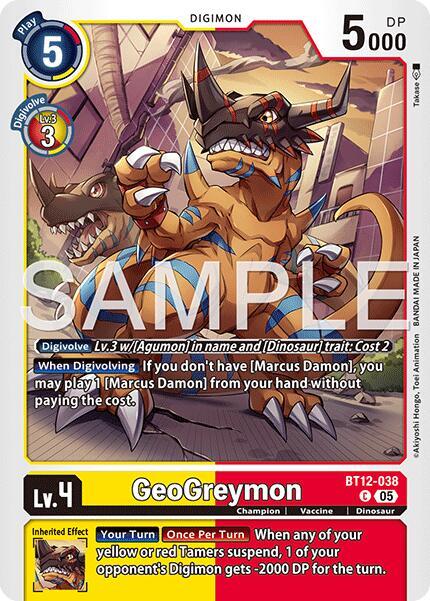 GeoGreymon - BT12-038 (Reprint) - Advanced Booster Digimon Generation (AD-01)